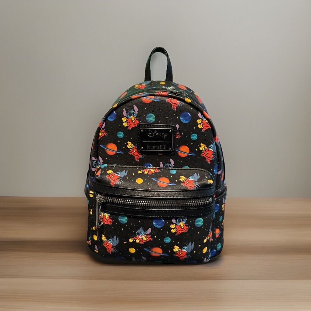 Loungefly Disney Lilo & Stitch in Space Allover Print Mini Backpack